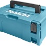 Blauer Makita Werkzeugkoffer Makpac Gr. 2 mit schwarzem Tragegriff.
