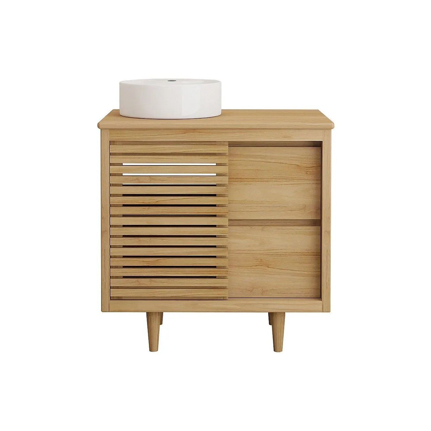 Vente-unique Einzelwaschtisch Toraja Naturfarben Hell 80 cm