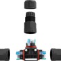 Wasserdichter Stecker (IP68) für Kabel 3 x 1,0-2,5 mm², Einzelteile.