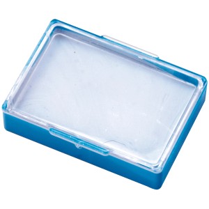 Proxxon Polierpaste in blauer Kunststoffbox mit transparentem Deckel.