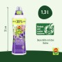 Compo Balkon- und Kübelpflanzendünger 1,3l Flasche mit Dosierhilfe und Pflanzenabbildung.