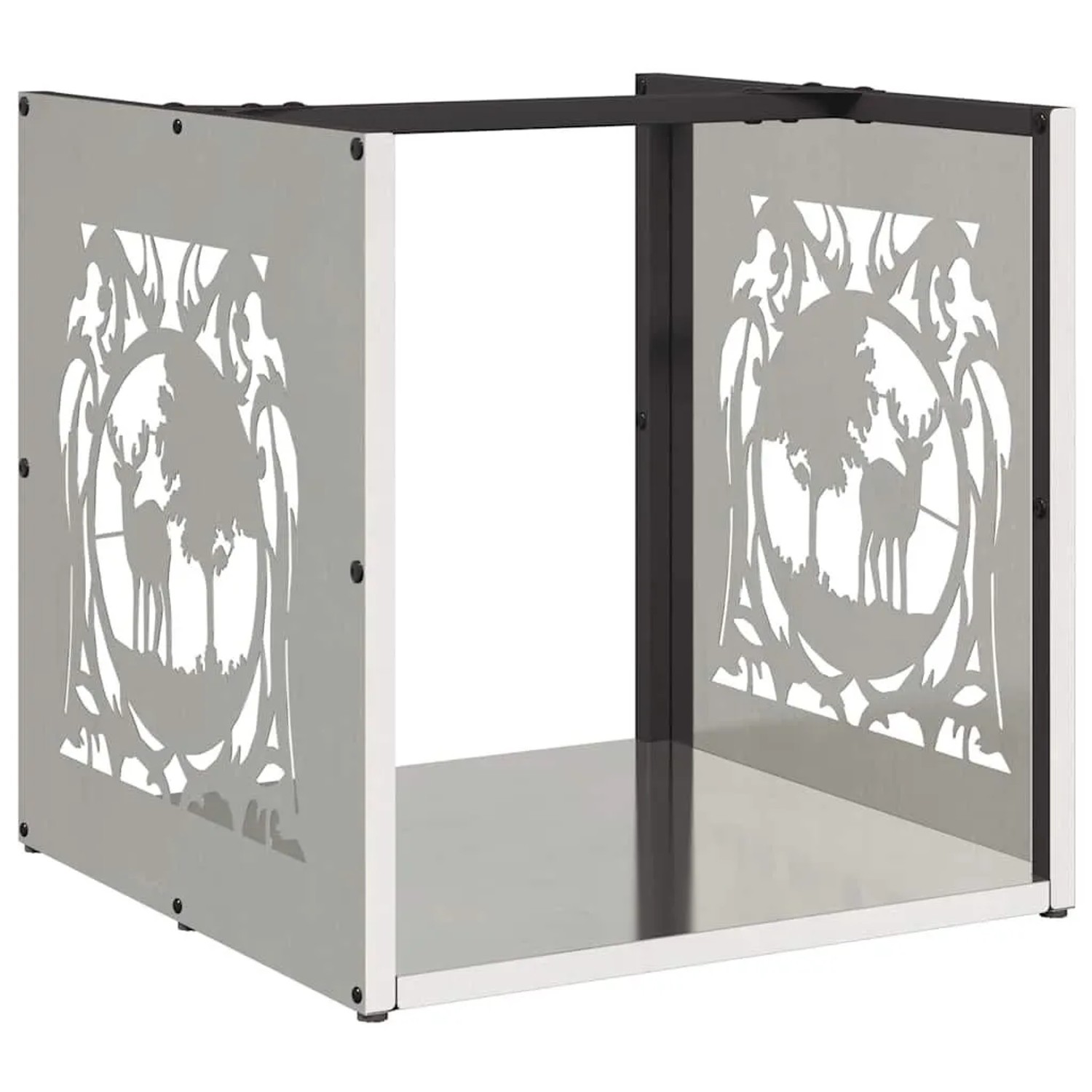 vidaXL Brennholzregal 40x40x40 cm Edelstahl 864253