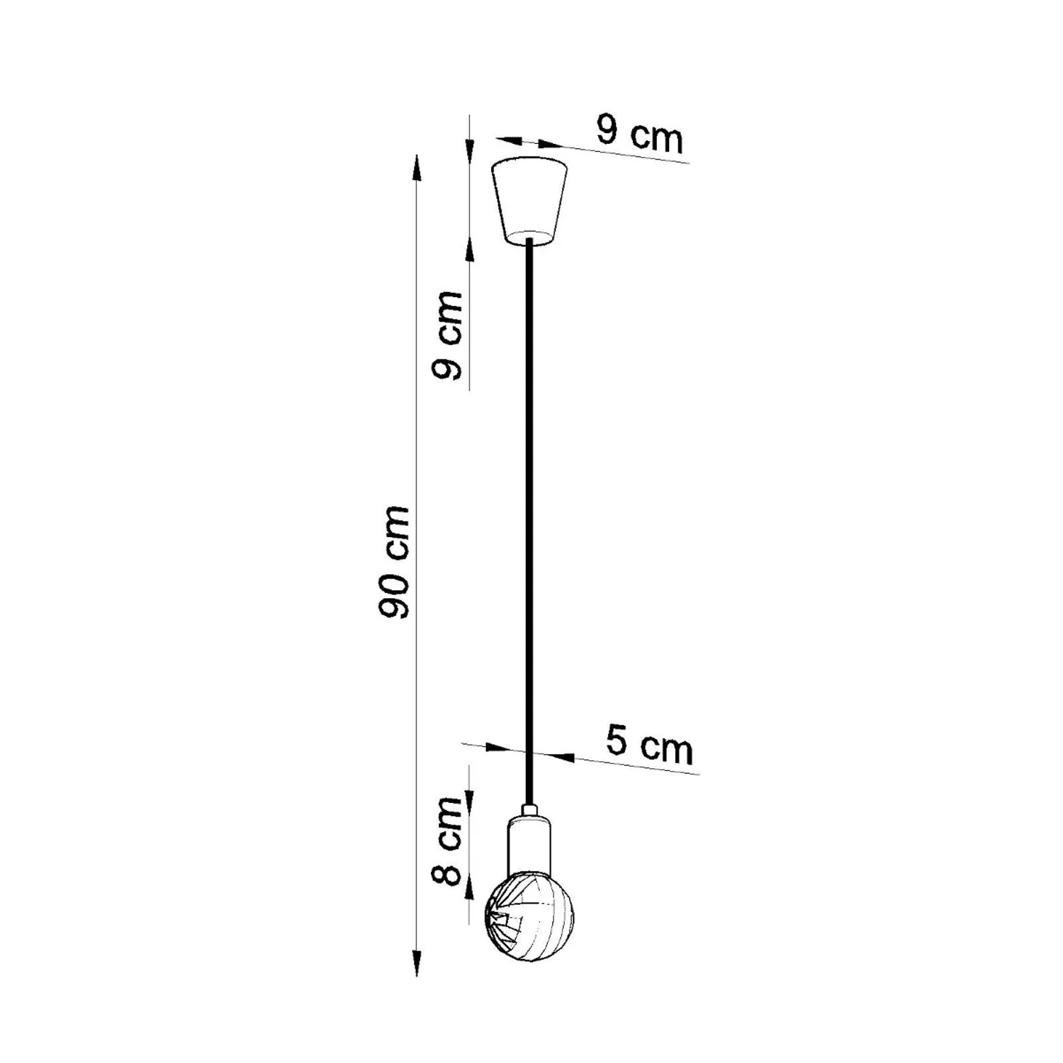 Graue Hängeleuchte Diego 1 von Sollux Lighting, minimalistisches Design für Lampen & Leuchten.