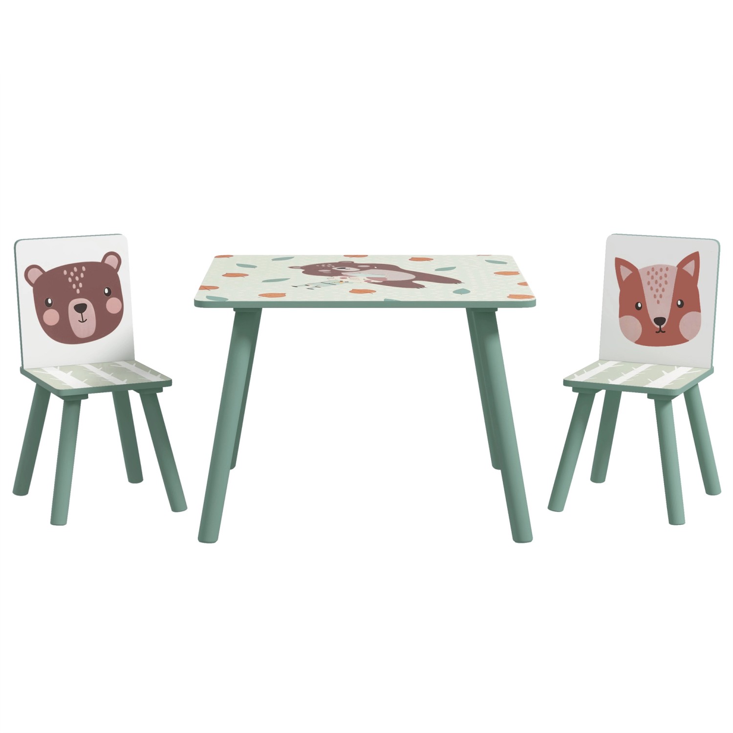 ZONEKIZ Kinder Sitzgruppe  MDF Kiefer 60L x 60B x 44H cm