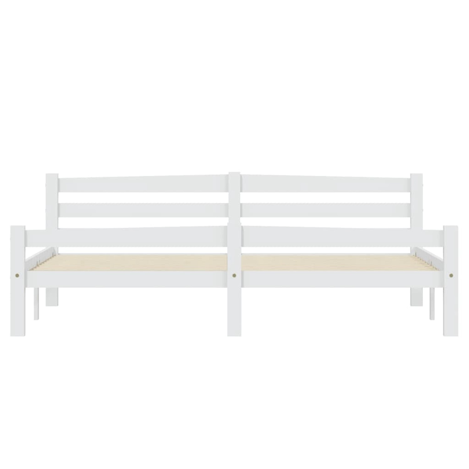 Weißes Massivholzbett (180x200 cm) von vidaXL für Ihr Schlafzimmer.