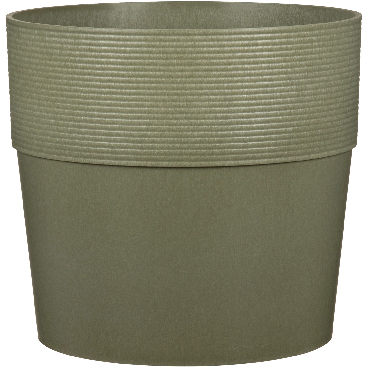 Scheurich Pflanzgefäß Groove Ø 24,5 cm Khaki Kunststoff