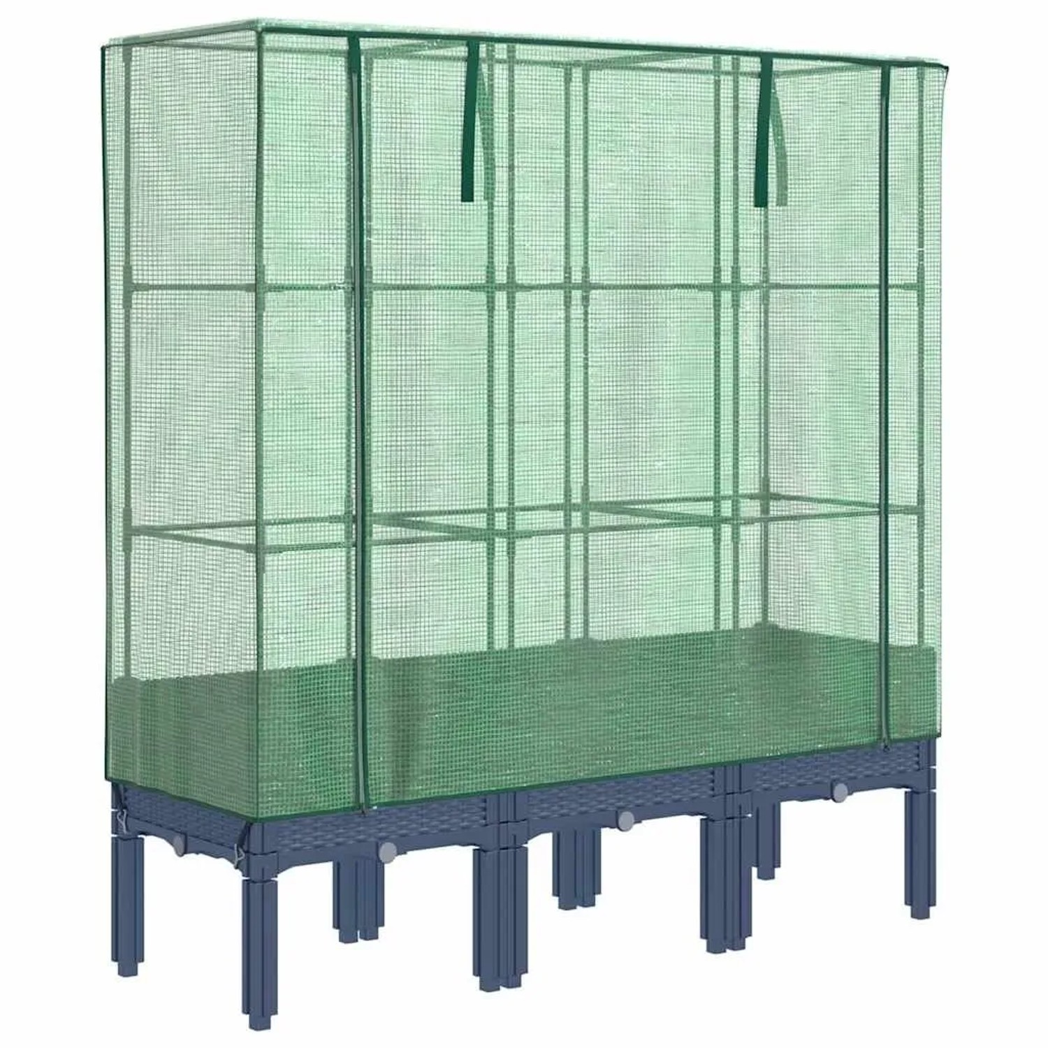 Furnicato Hochbeet Mit Gewächshaus-aufsatz Rattan-optik 120x40x140 Cm