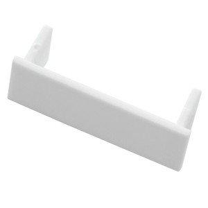 Gardinia Endstück, 2er-Pack, weiß, für 1-läufige Gardinenschiene.