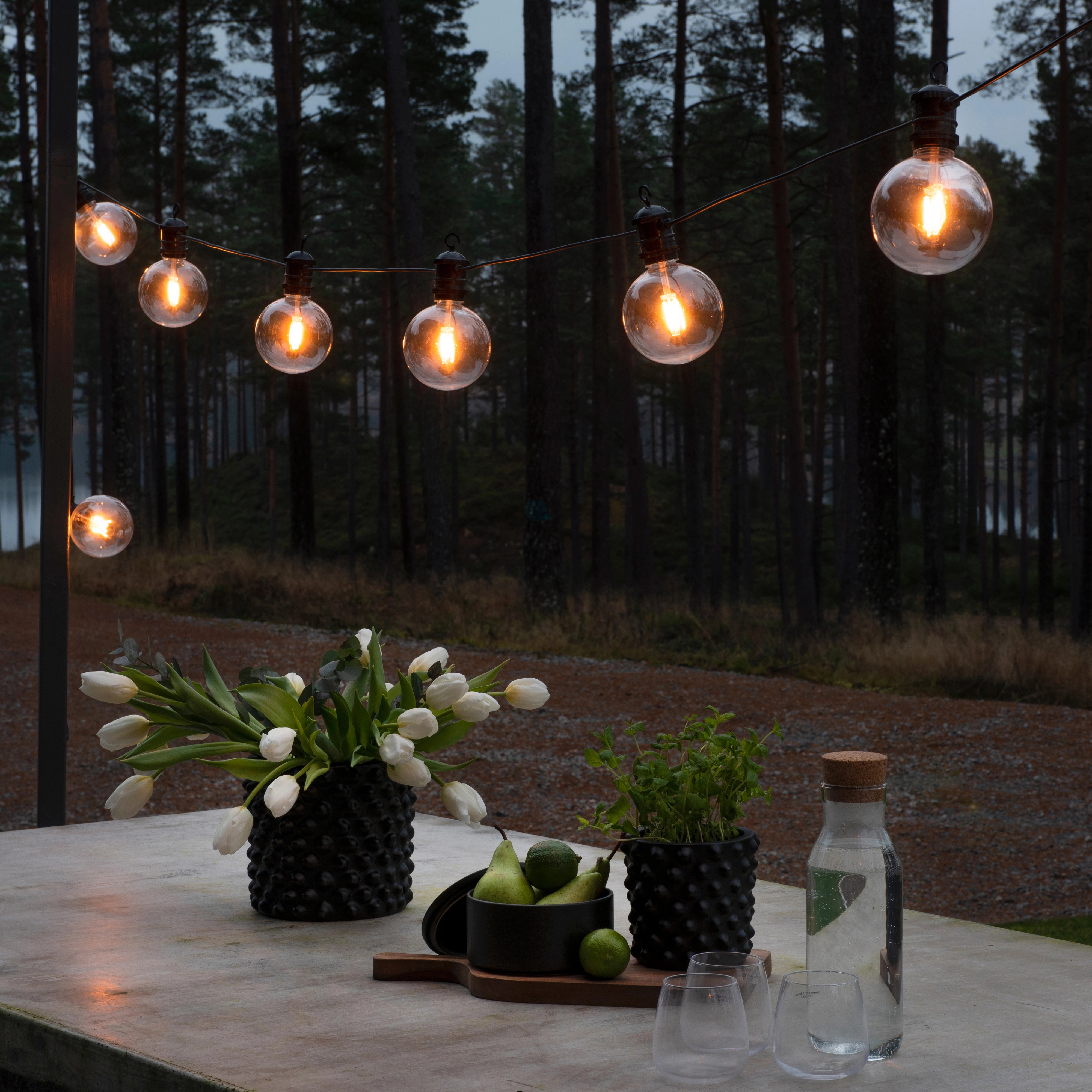 Konstsmide LED-Lichterkette kaufen Retro OBI Globe Bernsteinfarben LEDs 10 bei Outdoor
