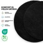 Schwarze, runde KARAT Badematte SKY, flauschiger Badteppich, Durchmesser 120 cm.