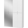 Inn.Furn Schuhschrank Weiß Hochglanz 122 cm mit Spiegel SystemX