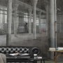 Rasch Digitaltapete Factory IV, Motiv: Beton-Loft mit Säulen, 3x2,5m. Fototapete in Grau.
