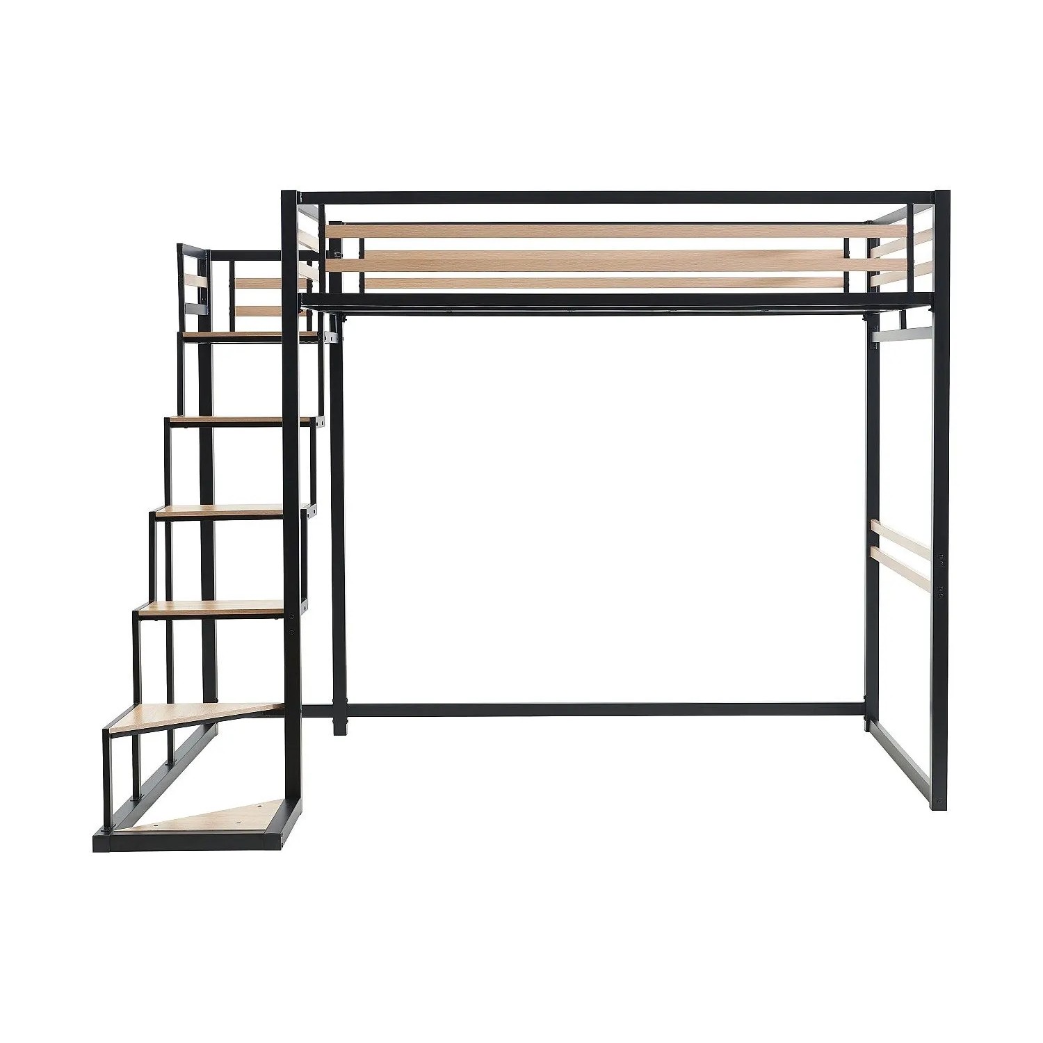 Vente-unique Hochbett Jogui Schwarz 260.5 cm