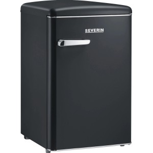Severin Tischkühlschrank RKS 8832 in Mattschwarz im Retro-Design.