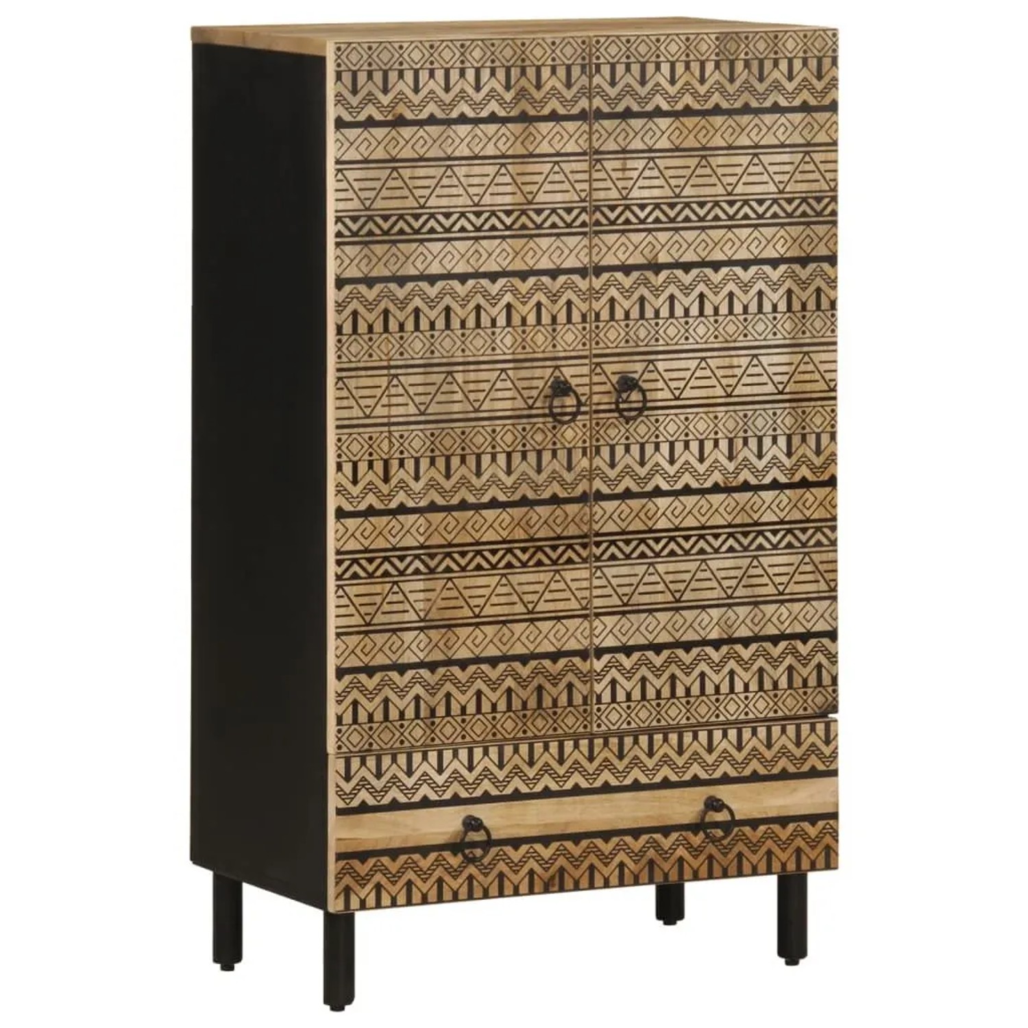 vidaXL Highboard 60x33,5x100 cm Raues Mangoholz 4018658