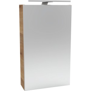 Fackelmann Spiegelschrank SBC Asteiche 40 cm mit Beleuchtung und Softclose-Türen.