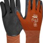 LUX Multi Handschuhe Gr. 7, Arbeitshandschuhe mit schwarzer Handfläche und orangefarbenem Handrücken.