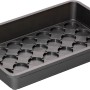 Anthrazitfarbene Universal-Anzuchtschale (38x24x6 cm) für Gemüse und Blumen.