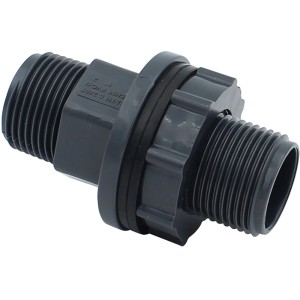 Tankdurchführung 33,3 mm (G 1) AG für Regentonnen und Wasserzapfstellen.