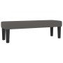 Graue vidaXL Bettbank aus Kunstleder, passend zum Boxspringbett. Bequeme Sitzbank.