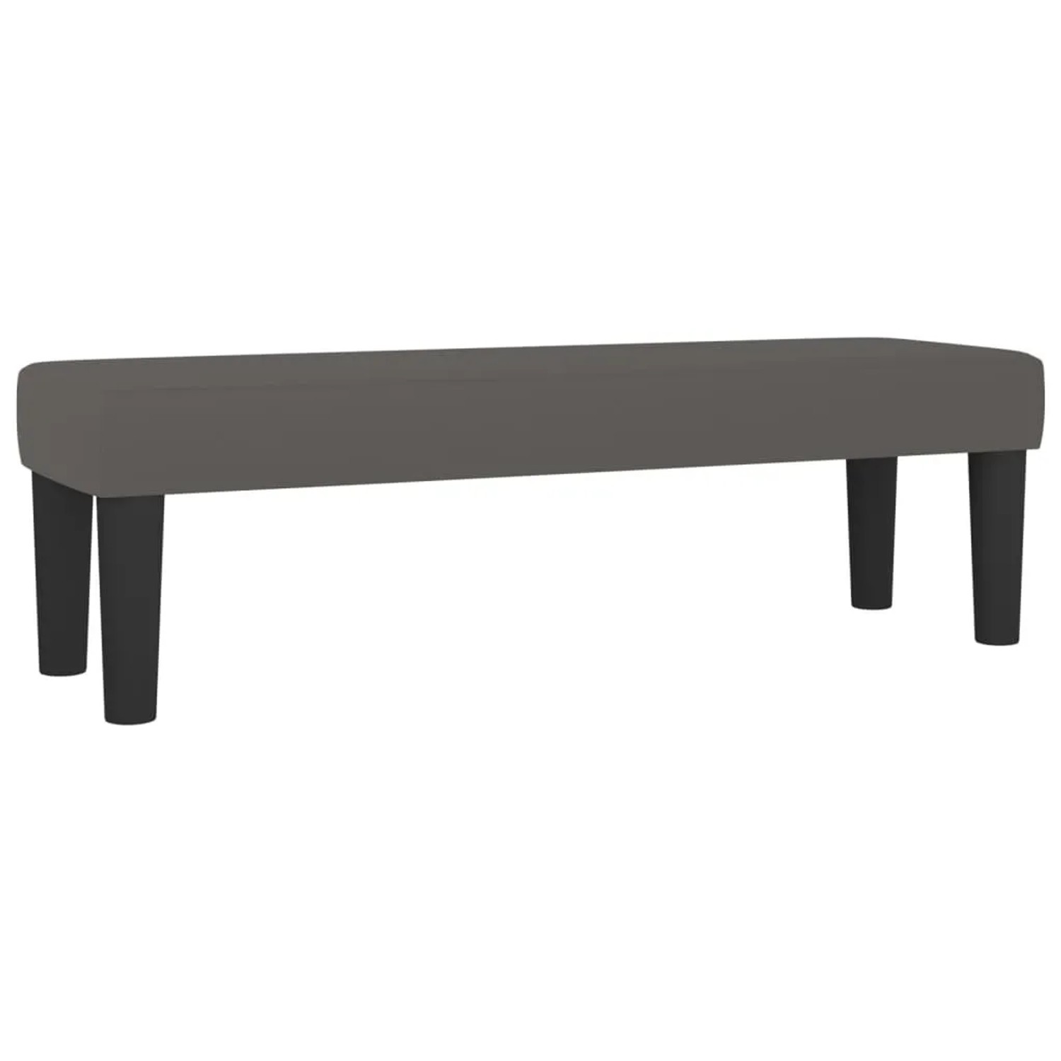 Graue vidaXL Bettbank aus Kunstleder, passend zum Boxspringbett. Bequeme Sitzbank.