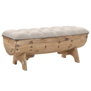 DELUKE Aufbewahrungsbank JANA Massivholz 103x51x44cm Holztruhe Küchenbank Esszimmerbank Flurbank Stauraum