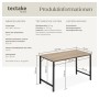 Tectake Schreibtisch Jenkins im Industrial Style mit Holz Eiche Sonoma und Stahl, 140x60x75,5 cm.