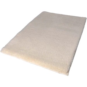 Beiger Lalee Badteppich Paradise, 50x90 cm, flauschiger Flor, rutschhemmend.