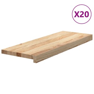 vidaXL Treppenstufen 20 Stk Unbehandelt 70x25x2 cm Massivholz Eiche 3282941