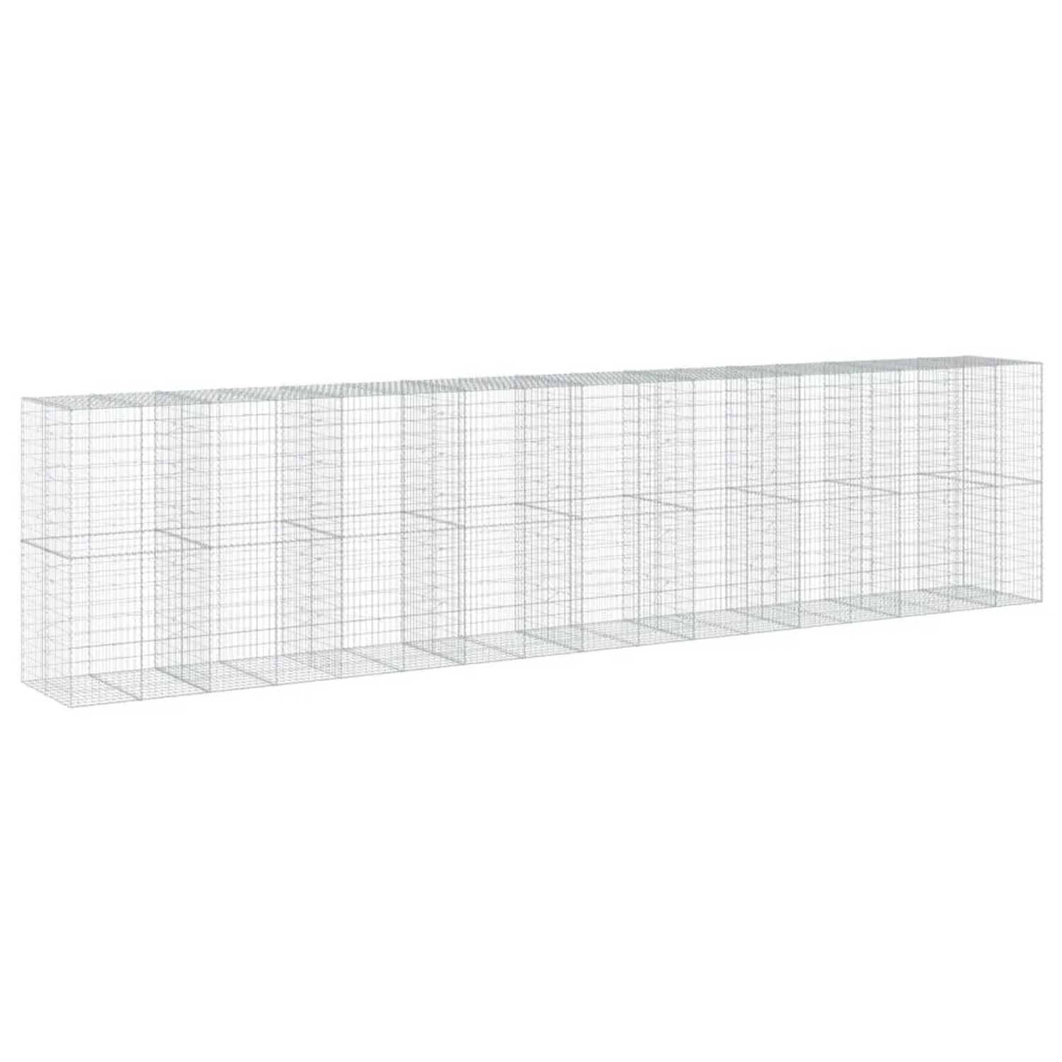 vidaXL Gabione mit Deckel 850x100x200 cm Verzinktes Eisen 3295240