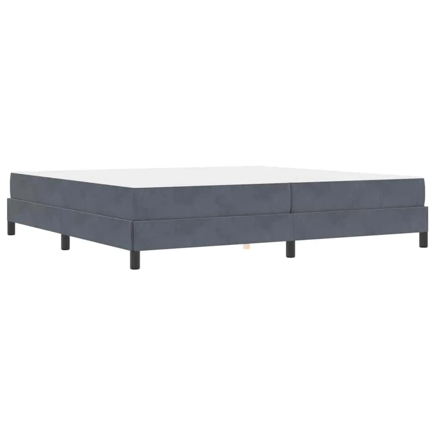 vidaXL Boxspringbett mit Matratze Dunkelgrau 200 x 200 cm Stoff 3398714 günstig online kaufen