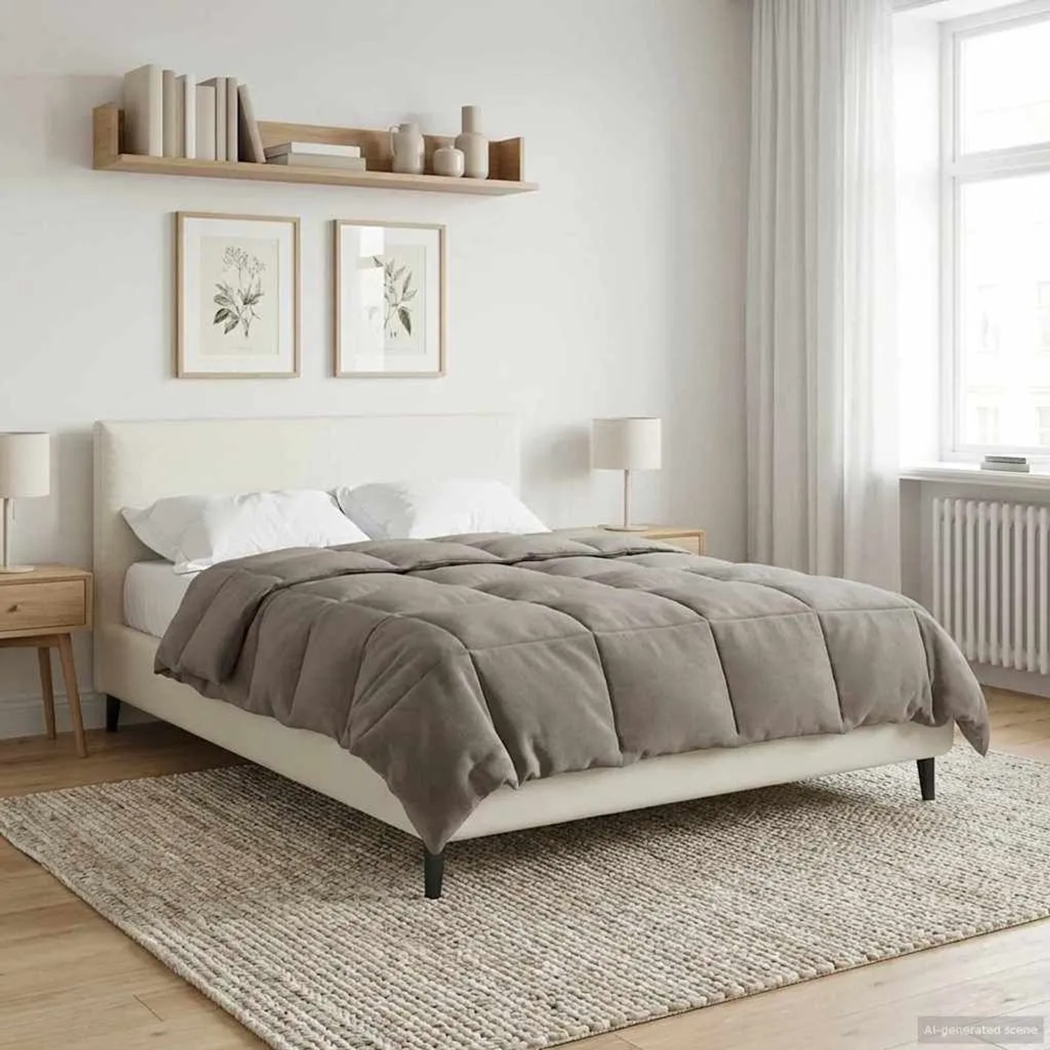 vidaXL Ganzjahresbettdecke Anthrazit 155 x 200 cm Mikrofaser 42025991_4