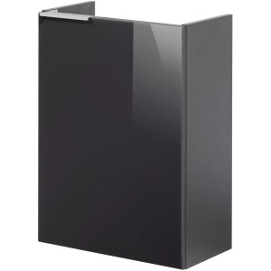 Fackelmann Waschbeckenunterschrank SBC, Anthrazit, 44 cm breit. Badezimmermöbel mit Griffleiste.