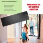 Schwarze Gummi Stufenmatte mit Karo-Design für sicheren Halt auf Treppen. Rutschfeste Outdoor Treppenmatte.