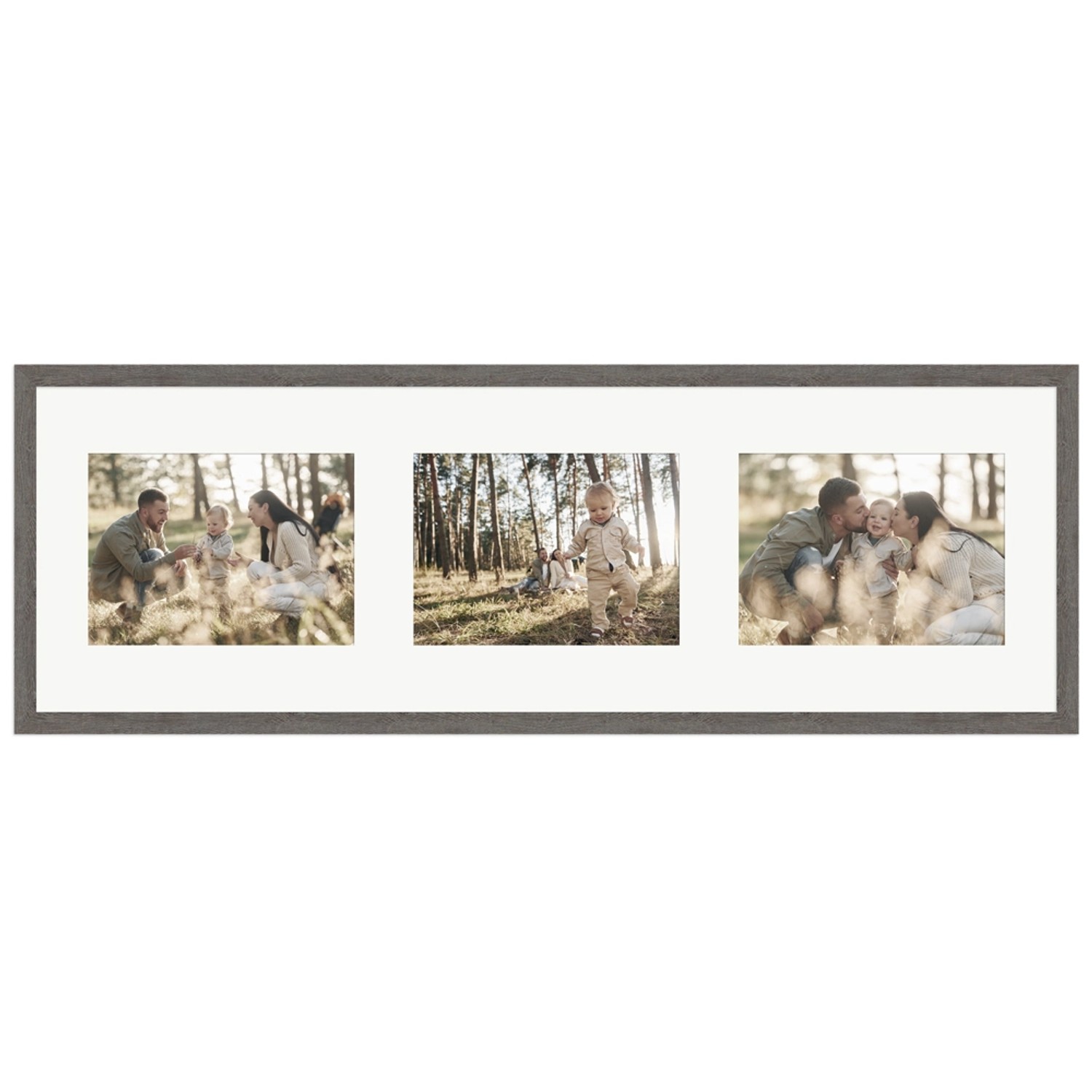 WANDStyle Galerierahmen G950 in Graubraun 23 x 70 cm für 3 Bilder im Format günstig online kaufen