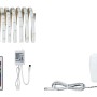 Paulmann LED Stripe Set mit Fernbedienung, Netzteil und RGBW-Farbwechselfunktion.