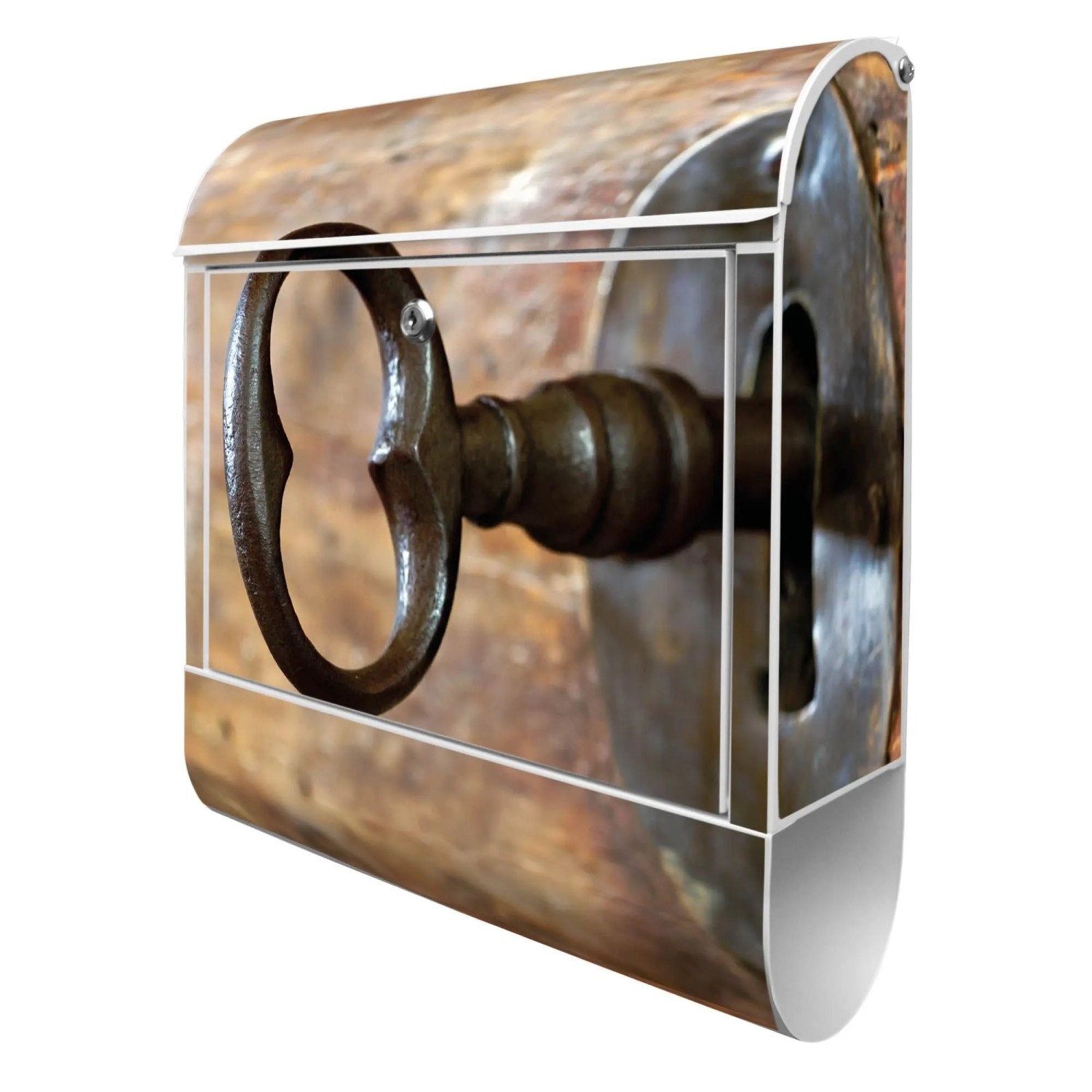 Banjado Design Briefkasten Weiß Pulverbeschichtet 39x47x14cm 2 Schlüssel Mi günstig online kaufen