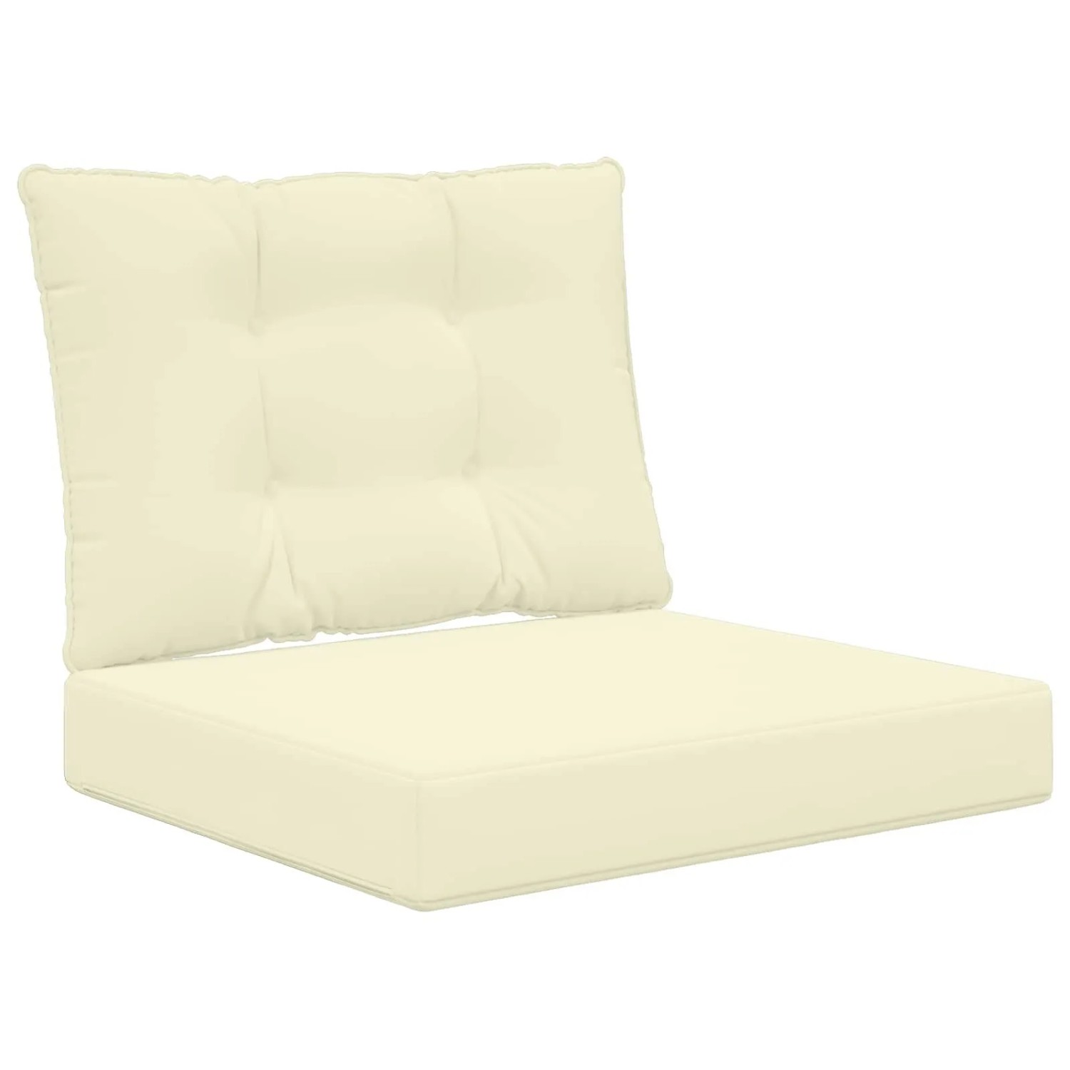 vidaXL Sofakissen für Draußen 2-Tlg Creme Polyester 900780