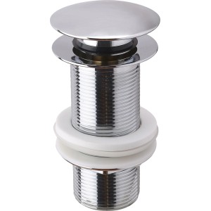 Sanpre Push-Ventil, Chrom glänzend, 10 cm, für Waschbecken Ablauf