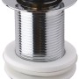 Sanpre Push-Ventil, Chrom glänzend, 10 cm, für Waschbecken Ablauf