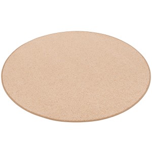 Runder Snapstyle Natur Teppich aus Wolle, Berber-Stil, Karamell, Durchmesser 200cm.