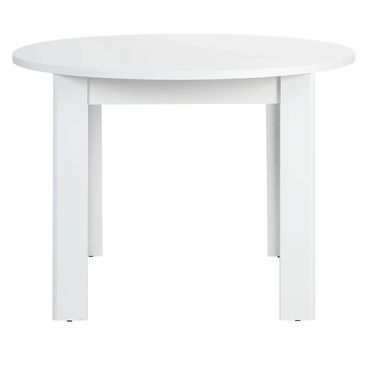 Homestyle4u Esstisch Rund, 106 cm, Weiß: Runder Holztisch für Esszimmer oder Küche.