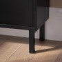 Detailaufnahme: Schwarzer SoBuy Schuhkipper (FSR151-SCH) mit 2 Klappen, Fokus auf Füße.