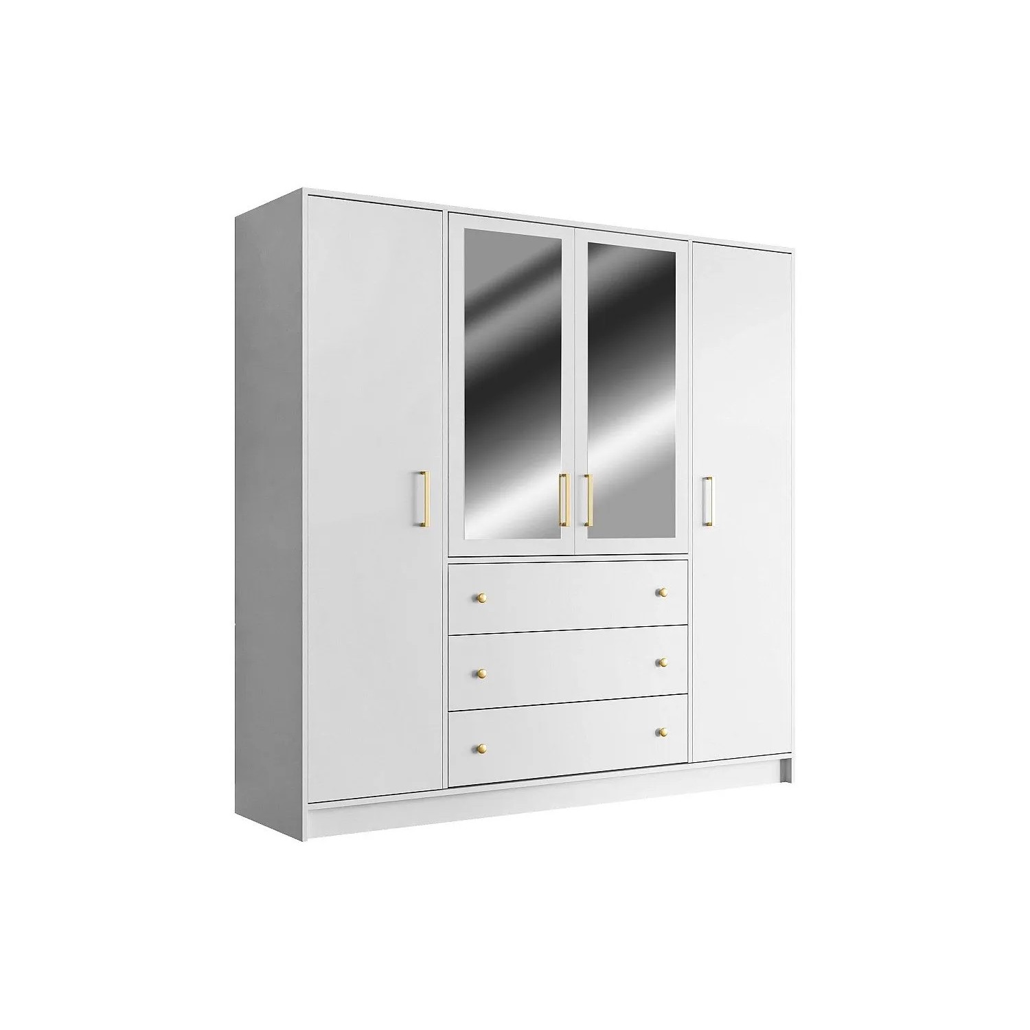 Vente-unique Kleiderschrank Lizandro Weiß 196 cm