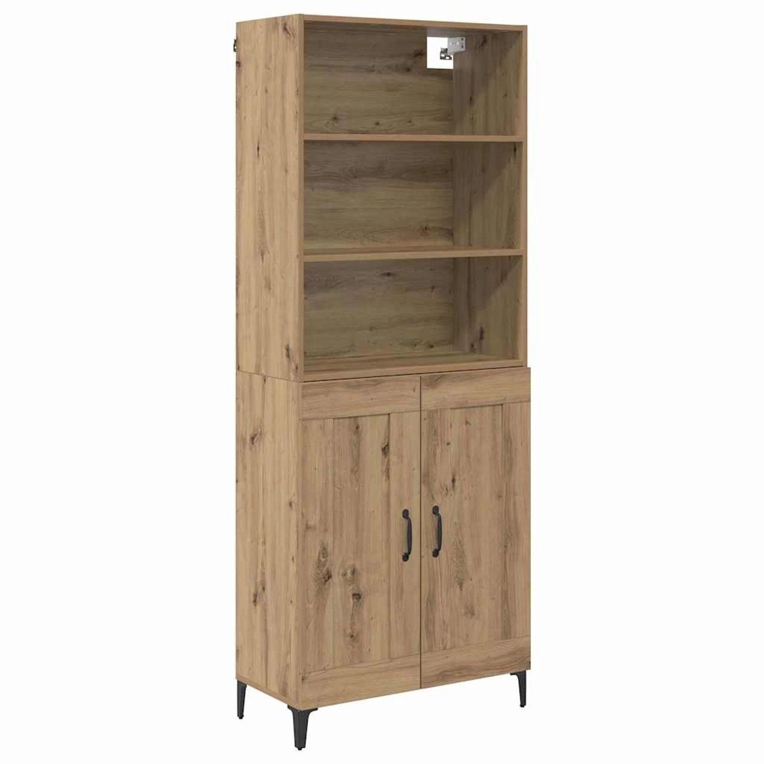 vidaXL Sideboard Wandmontiert 2 Stk Artisan-Eiche Holzwerkstoff 3403590