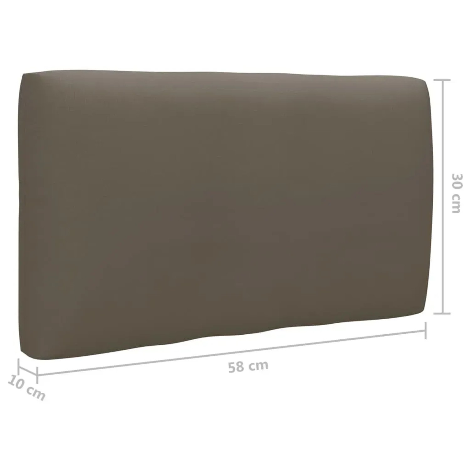 Kissen (taupe) für vidaXL Paletten-Lounge-Set, Gartenmöbel.