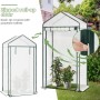 WOLTU Foliengewächshaus Treibhaus Gartenhaus Gewächshaus 100x50x190cm Weiß_4