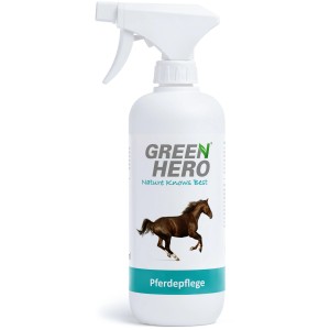 GreenHero Pferdepflege Spray zur Hautpflege bei Juckreiz, Milben und Ekzemen.