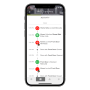 Smartphone-Ansicht der Yale Home App mit Tresor-Aktivitätsprotokoll.