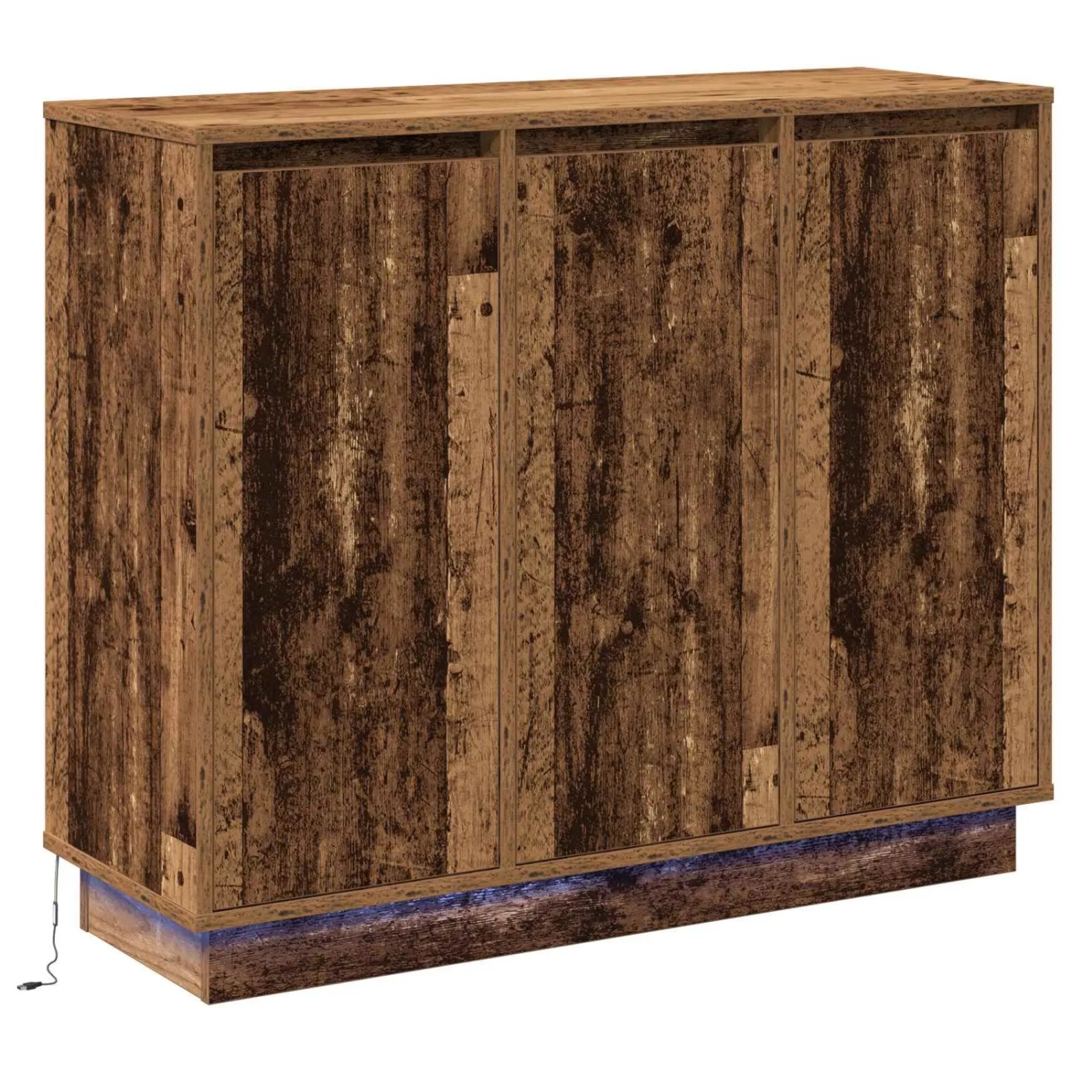 vidaXL LED-Sideboard Altholz 90 x 32 x 75 cm Holzwerkstoff 869680 günstig online kaufen